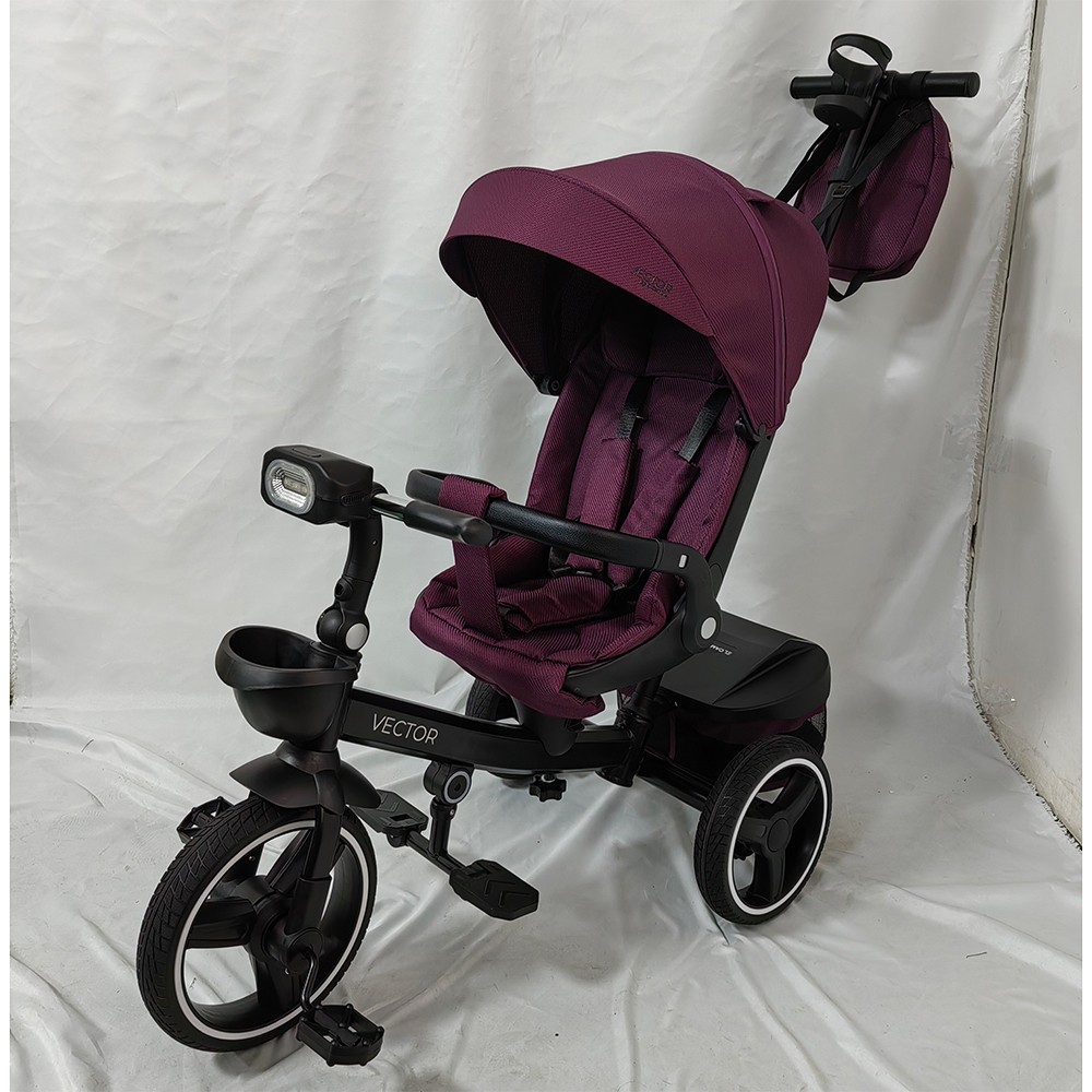 Велосипед ME 1162-1 VECTOR Purple (1шт) 3 кол.PU (12/10) поворот сид.,швидкоз"ємні