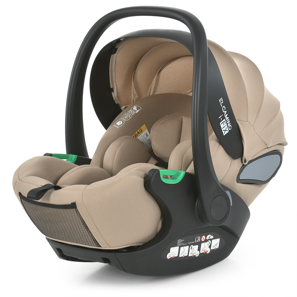 Автокрісло дитяче ME 1110 i-FIX Natural Beige (1шт) i-SIZE R129, зріст дитини 40-87см, рег.підголівник, 2 ур.