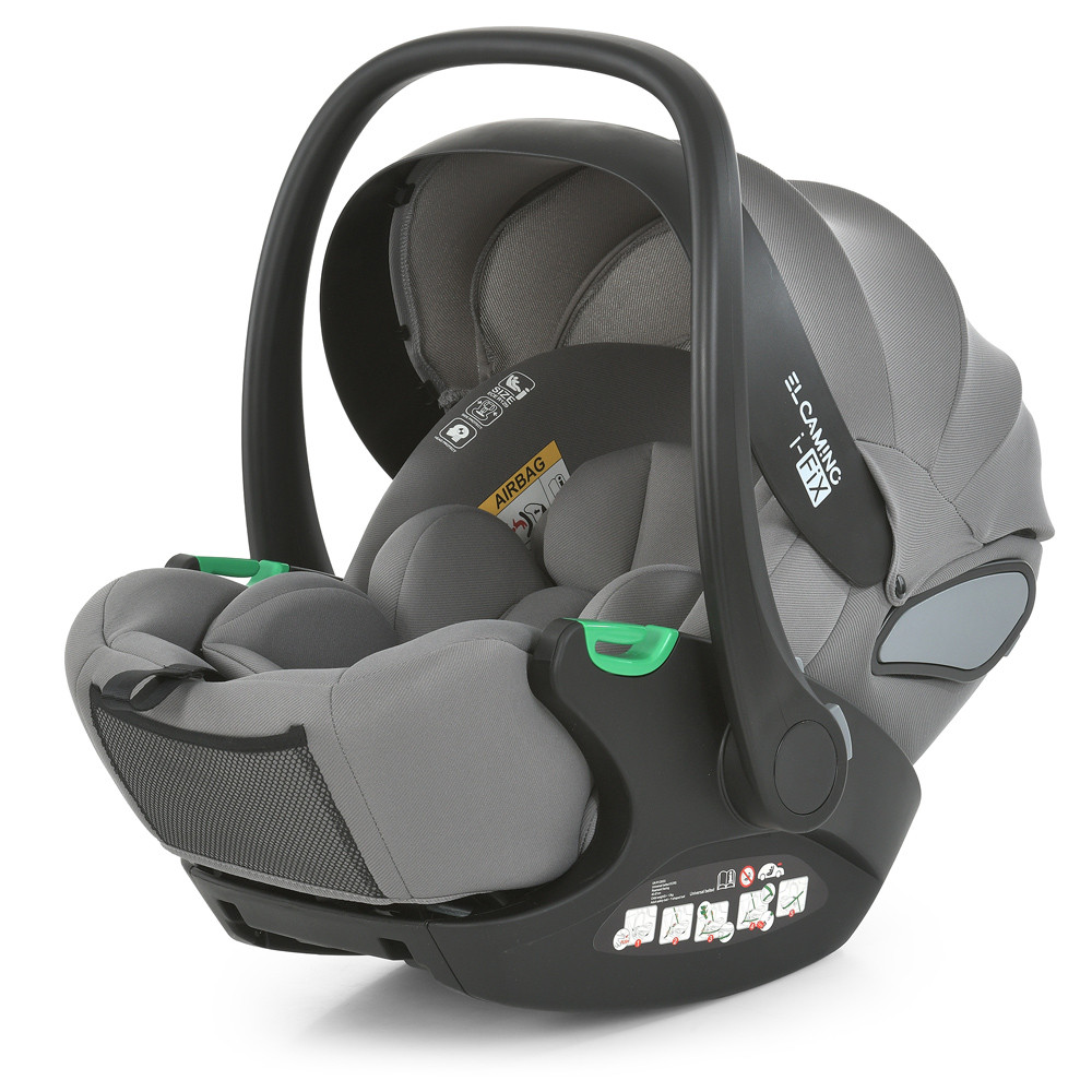 Автокрісло дитяче ME 1110 i-FIX Simply Gray (1шт) i-SIZE R129, зріст дитини 40-87см, рег.підголівник, 2 ур.