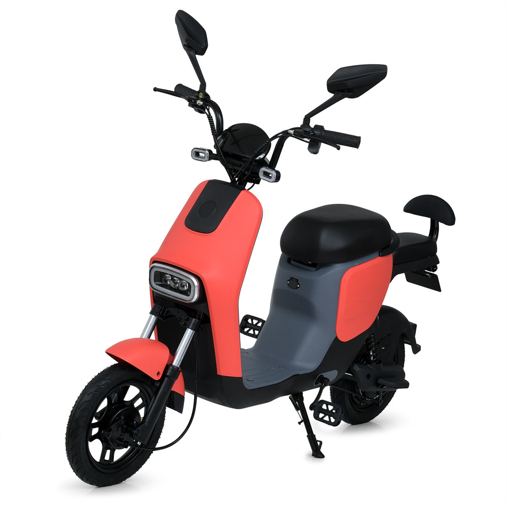 Електроскутер MES 1023-2 OSHIKA/BAT (1шт) мот500W,бат48V20AH,14-250 АП БК шини,світ, шкір.сид.,червоний