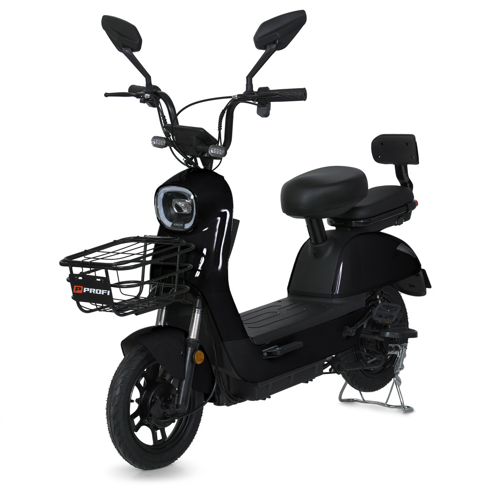 Електроскутер MES 1024-1 IZUMI/BAT (1шт) мот500W,бат48V20AH,14-250 АП БК шини,світ, шкір.сид.,кошик,чорний