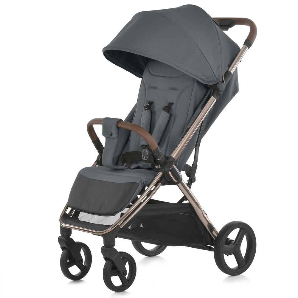 Коляска дитина ME 1192 AXIS Volcanic Gray (1шт) прогулянкова, до 22 кг, PU колеса 16,5/23 см, регулювання, ручка,