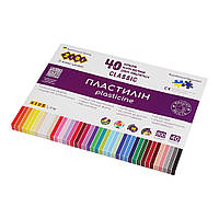 Пластилін CLASSIC 40 кольорів, 800 г, KIDS Line