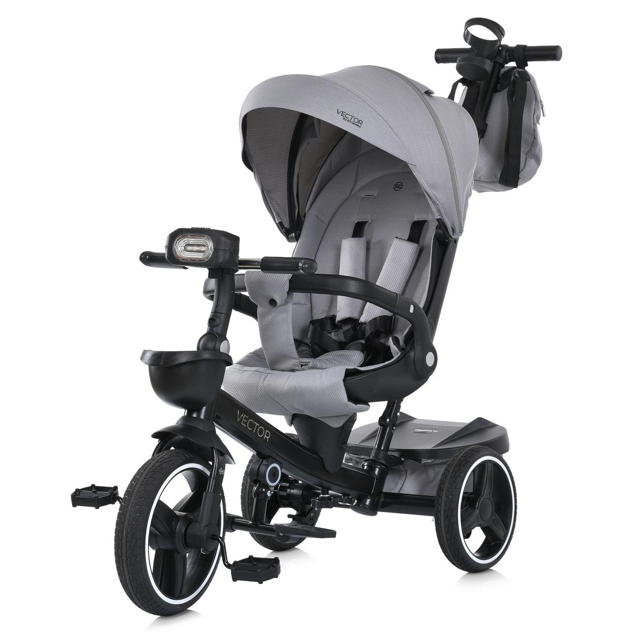 Велосипед ME 1162-1 VECTOR Gray (1шт) 3 кол.PU (12/10) поворот сид.,швидкоз"ємні