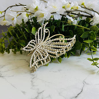 Крабик для волосся Метелик з камінцями