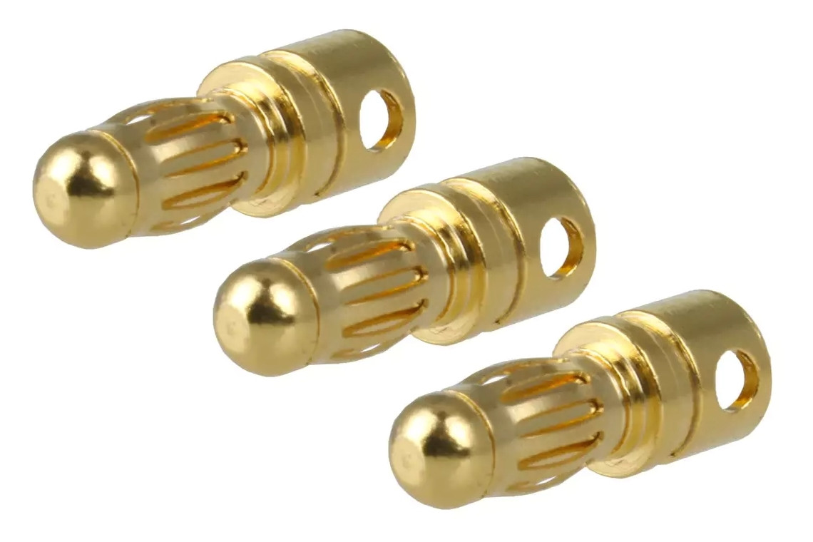 Конектори AMASS GC3510 3.5MM Male позолочені 3 шт для надійного аудіо підключення 25A (HM)