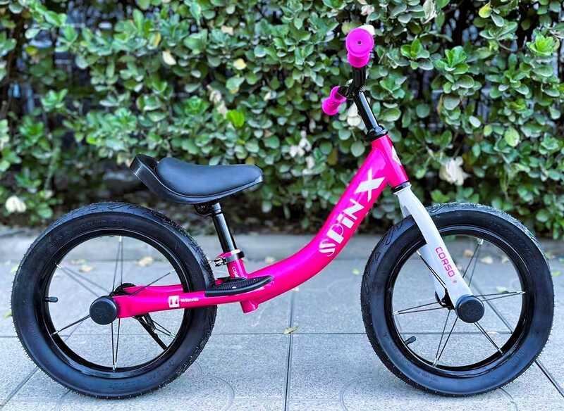 Велобіг "CORSO Spin-X" сталева рама, колесо 14", надувні колеса, підніжка, підставка для ніг, дзвіночок /1/