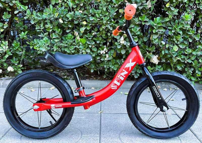 Велобіг "CORSO Spin-X"сталева рама, колесо 14", надувні колеса, підніжка, підставка для ніг, дзвіночок /1/