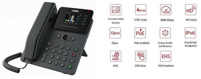 Серія Fanvil V61 - 2 моделі IP телефонів з різними можливостями