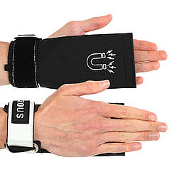 Накладки для підтягування та тяги HAND GRIPS STRONG FRICTION EZOUS D-12 2шт чорний-білий