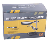 Третя рука ZD-10H тримач плат з лупою 90ММ; 3Х і "крокодилами", фото 5