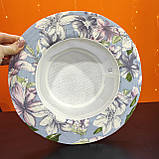 Жіночий блакитний капелюх канотьє принт квіти Україна, фото 8