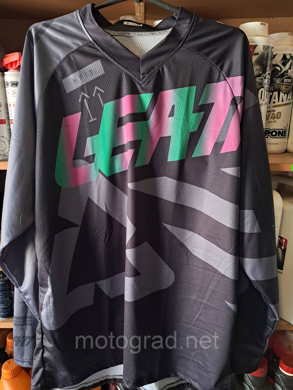 Джерсі для мото кросу LEAT Pro чорно-сірий розмір XL, фото 1