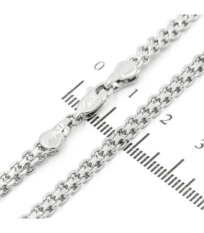 Ланцюжок "Дворядне якірне плетіння" 0,4/59 см, родій (724052(1)), фото 1