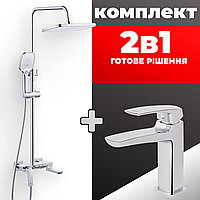 Душові набори та системи зі змішувачем верхнім душем для душової кабіни та ванни Чехія