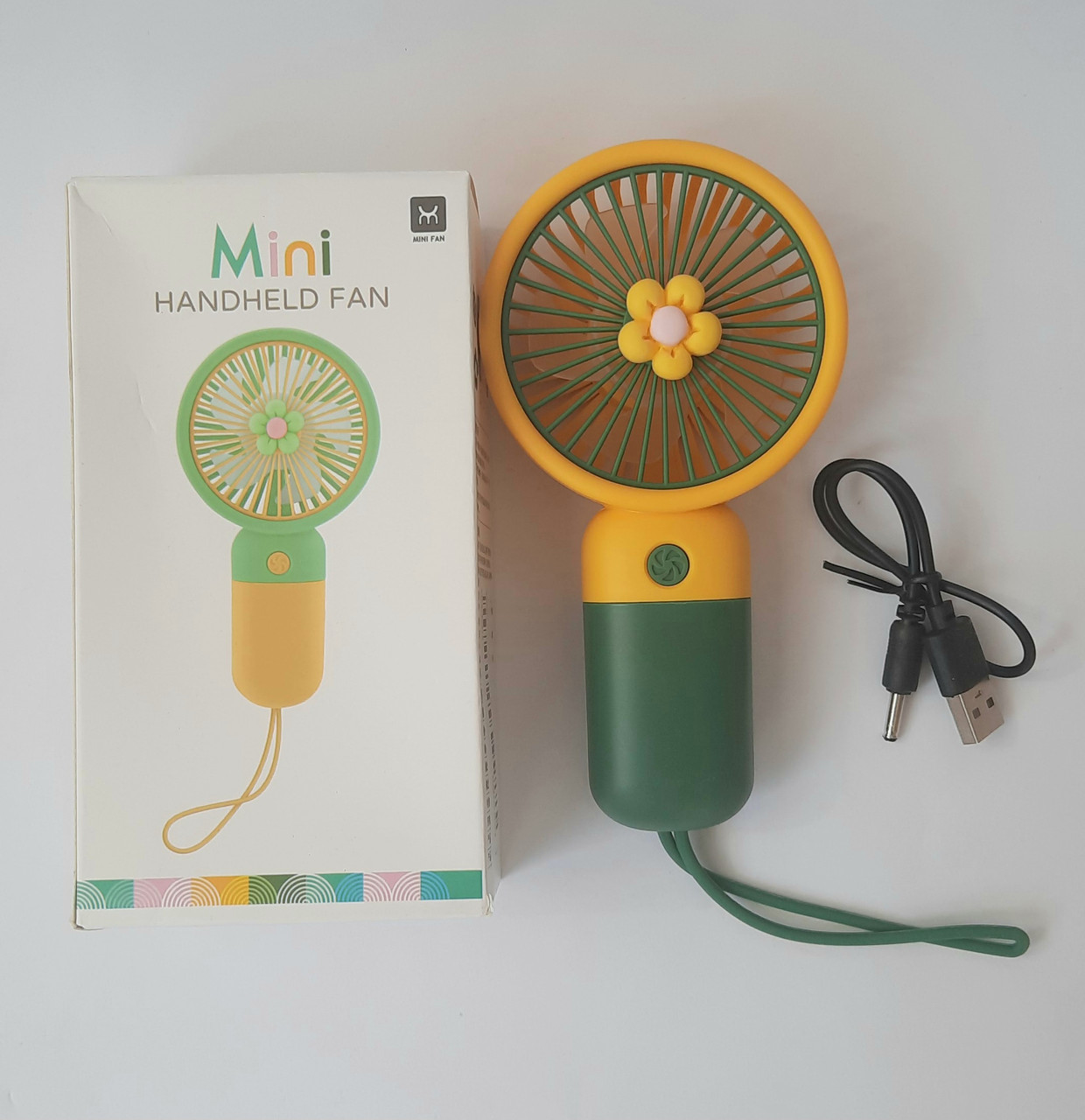 Ручний міні-вентилятор одношвидкісний акумуляторний fan ym88146, фото 1