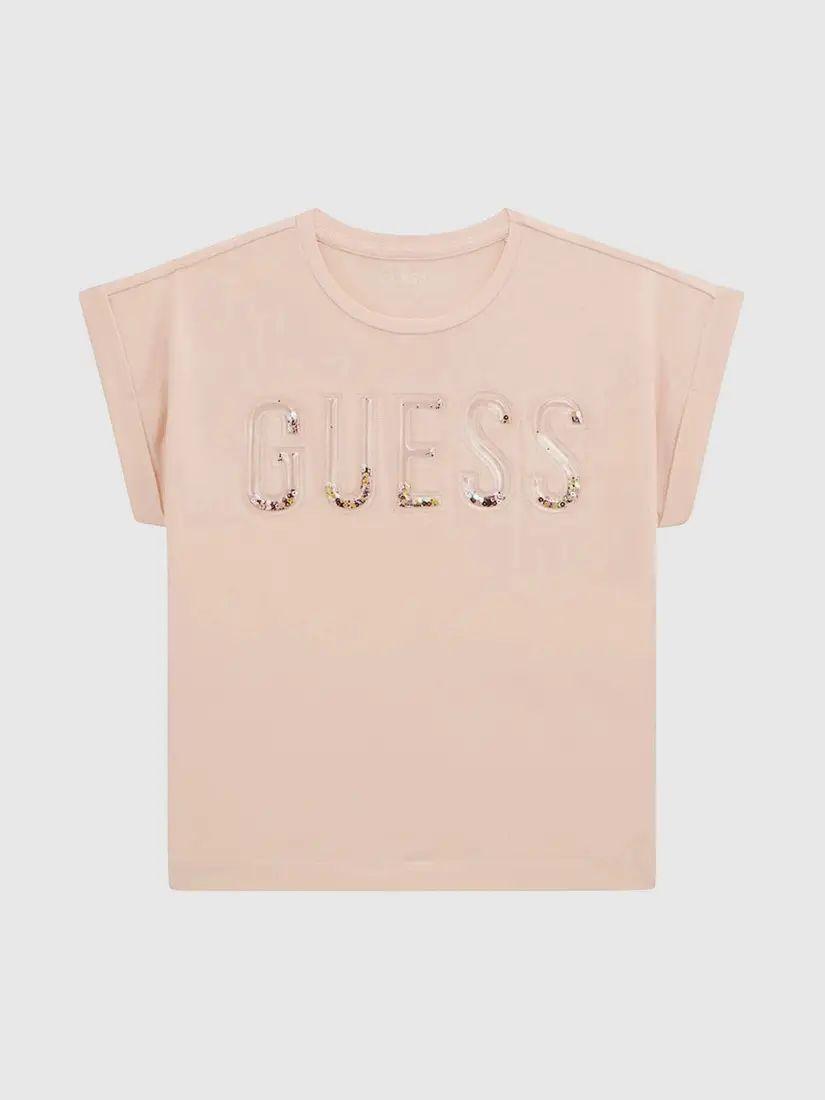 Дитяча футболка Guess з логотипом 1159837437 (Рожевий 7), фото 1