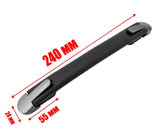 Ручка для валізи/чорна/довжина 24 см/1549