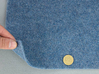 Автомобільний ковролін Superflex блакитний, тягучий, щільність 450г/м2, товщина 4мм, ширина 205см