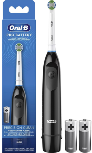 Електрична щітка Oral-B Precision Clean Black на батарейках, 1 шт