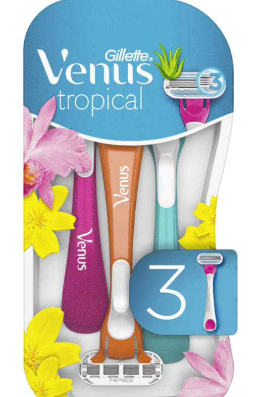 Одноразові станки для гоління Gillette Venus Tropical 3 шт