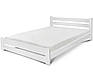 Ліжко двоспальне дерев'яне Мікс меблі Глорія 160 х 200 см, біле, фото 2