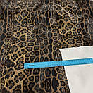 Кожзам Стрейч на трикотажі тиснений принт Гепард, фото 2