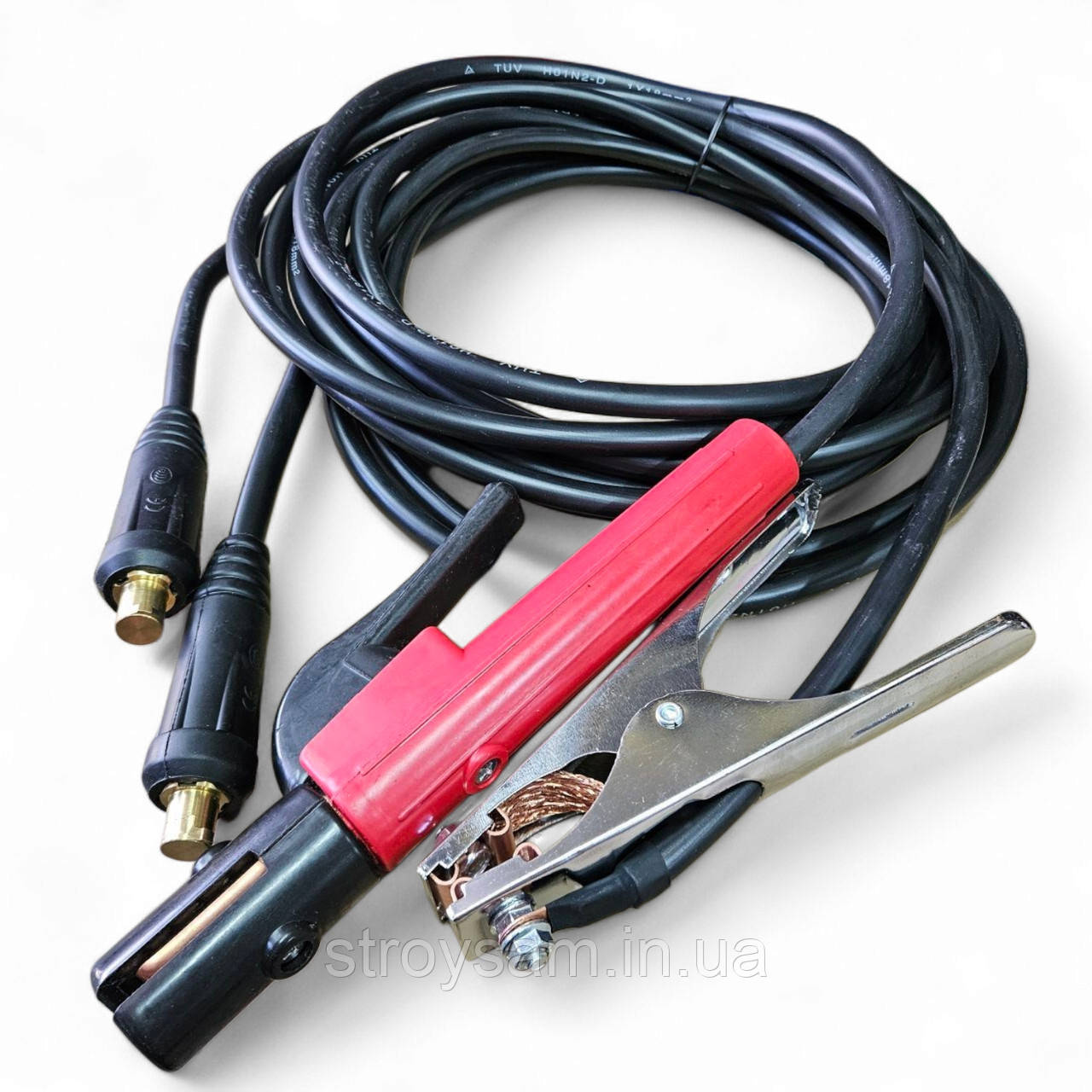 Кабелі для зварювання 2,8м Edon роз'єм 12 мм 300 А, фото 1