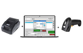 Програма для магазину + принтер чеків + сканер штрих кодів