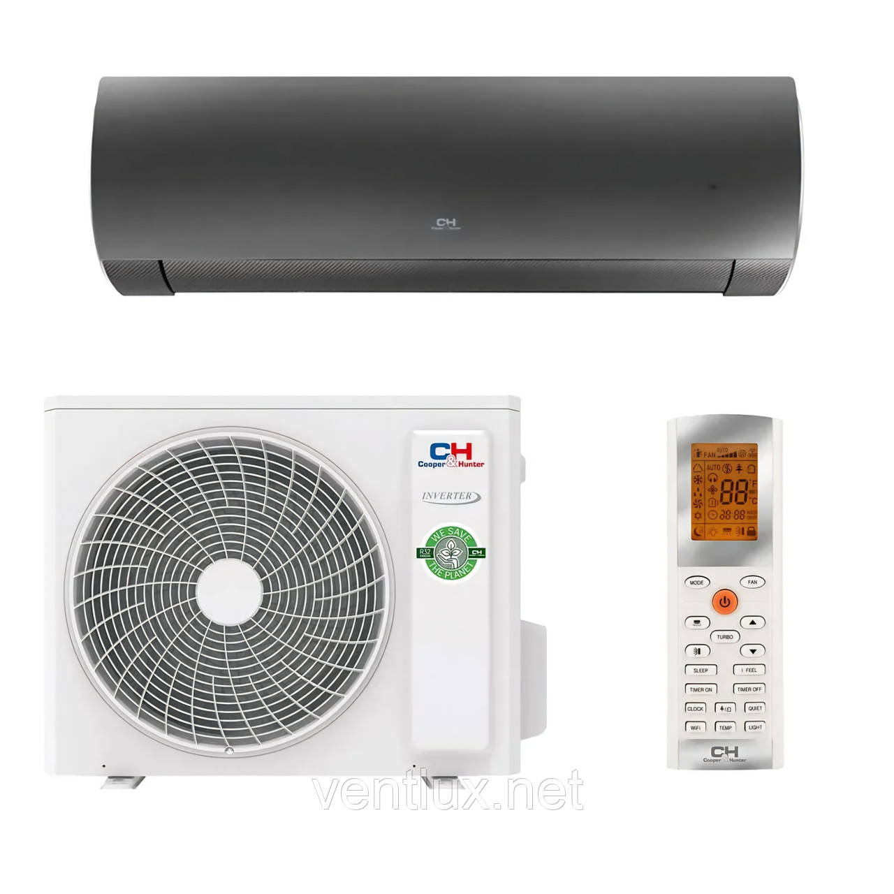 Кондиціонер тепловий насос Cooper&Hunter Daytona Inverter CH-S09FTXD2-BL Wi-Fi