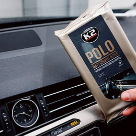 Серветки вологі матові для очищення панелі приладів та пластику K2 POLO MATT COCKPIT WIPES K425