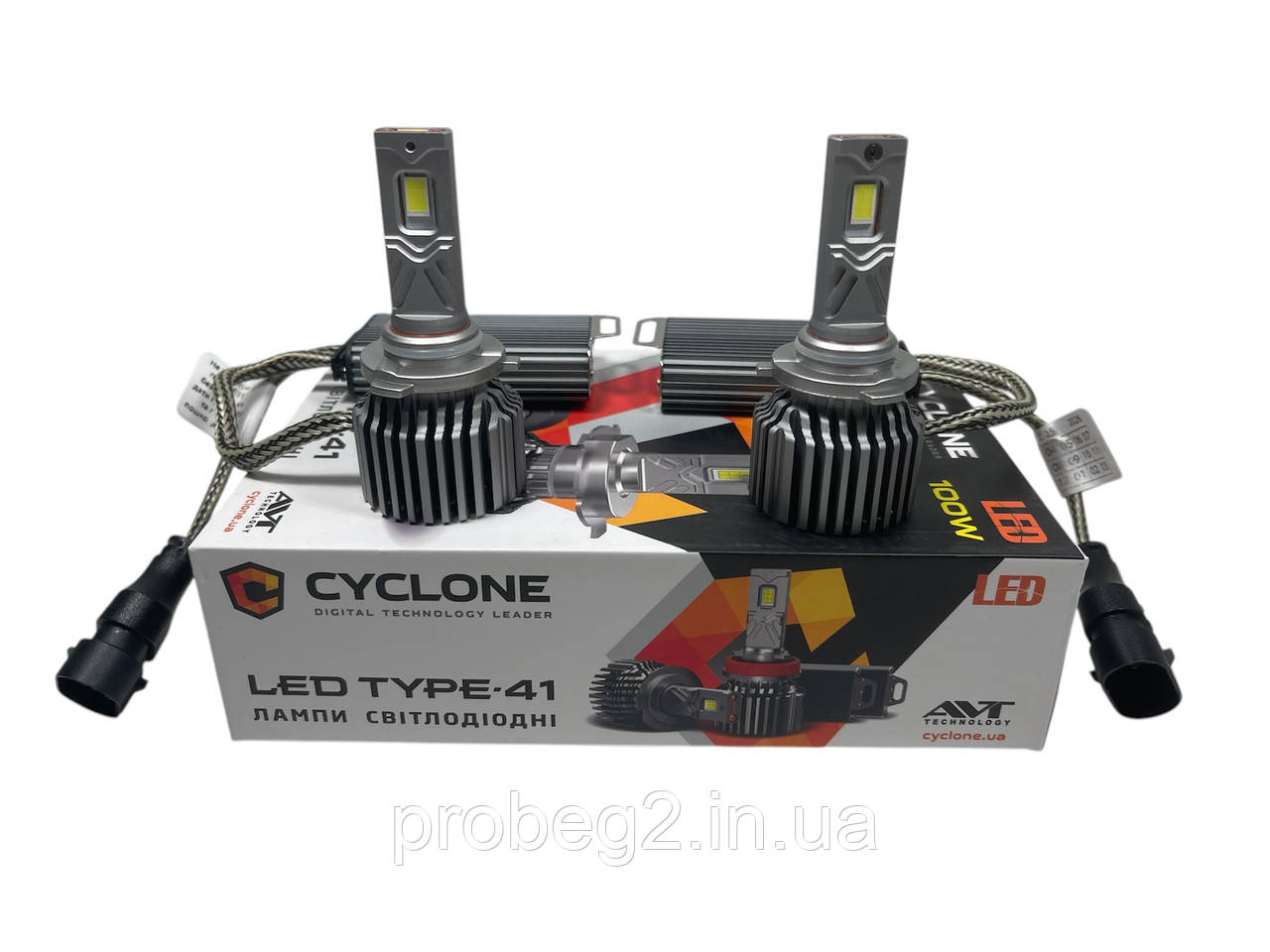 Світлодіодні led лампи hb4 hb3 hir2 Cyclone type 41 18000 lm 5700 k 100 w 12-24 v комплект