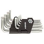 Ключі TORX 9 шт T10-T50 CrV (короткі з отвором) SIGMA (4022211)