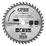 Диск пиляльний для дерева з твердосплавними напайками Ø 230×22.2 (20)×40Т, 6000об/хв GRAD (1958445)