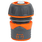 Конектор 1/2" швидкознімний для шланга 3/4" аквастоп із замком (ABS+TPR) FLORA (5015454)