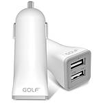 Автомобільний зарядний пристрій GOLF GF-C2, 2 USB, 2,1A