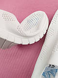 Мокасини жіночі сліпони літні сітка білі, фото 7