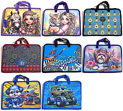 Портфель пласт. на блискавці А-4+ дитячий 600мкм Bourgeois P0222-0233