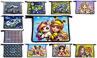 Папка на блискавці А-4+ шкільна 500мкм Bourgeois P0236-0246