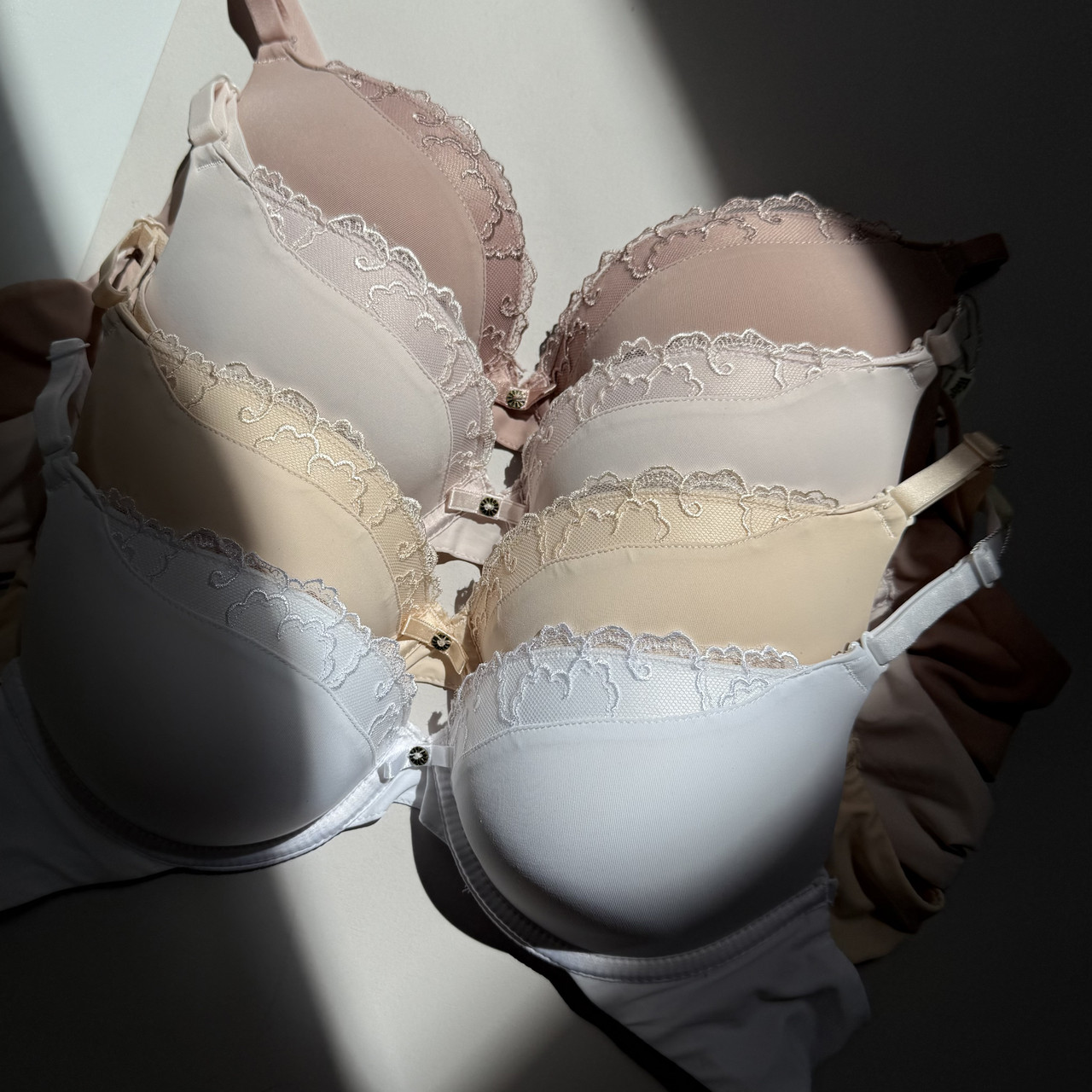 Бюстгальтер із PUSH UP, WeiyeSi, з вставкою із мережива, 2-ка, фото 1