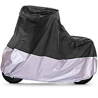 Чехол на мотоцикл XXL 250×95×130 см Motocicleta cubierta QW074, чорно-сірий, водонепроникний