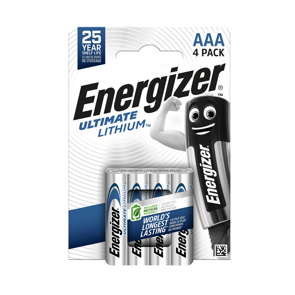 Батарейки AAA (FR03) Energizer Ultimate Lithium (1.5v) 4шт, фото 1