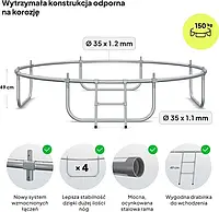 Zipro Premium 252 см Батут із внутрішньою сіткою Jump Pro, фото 3
