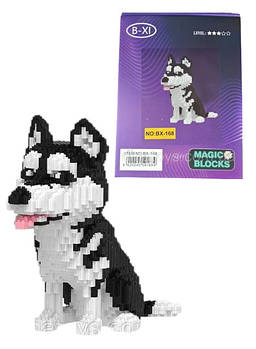 Конструктор Magic Blocks "Таємне життя свійських тварин" Хаскі, 3D конструктор 30 см