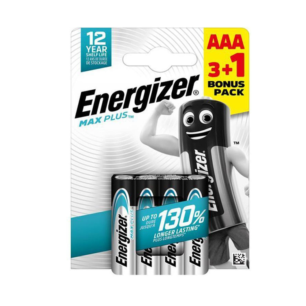 Батарейки AAA (LR03) Energizer Max Plus Alkaline (1.5v) 4шт., фото 1