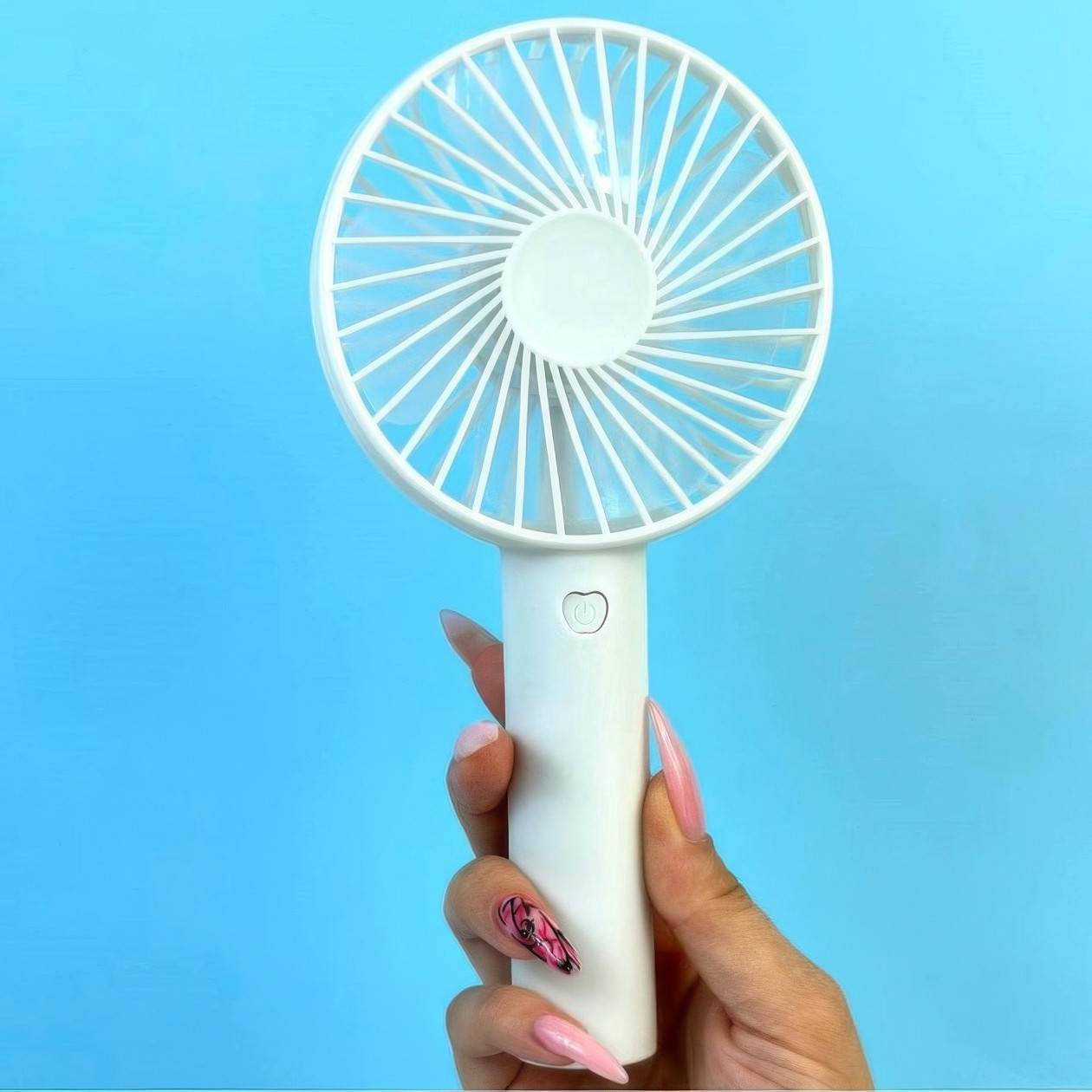 Ручний вентилятор Eternal Classics Білий – портативний міні вентилятор з підставкою та USB зарядкою