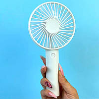 Ручний вентилятор Eternal Classics Білий – портативний міні вентилятор з підставкою та USB зарядкою