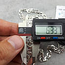 Чоловічий срібний ланцюжок цепочка Бісмарк з ланкою 6 мм 55 см, фото 5