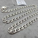 Чоловічий срібний ланцюжок цепочка Бісмарк з ланкою 6 мм 50 см, фото 8