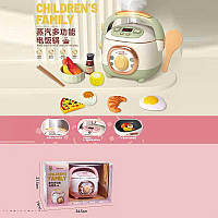 Мультиварка 689-3 - 2 кольори, розмір -18х18х18 см, парогенерація, підсвічування, продукти, посуд, на батарейках, звуки, пісні,
